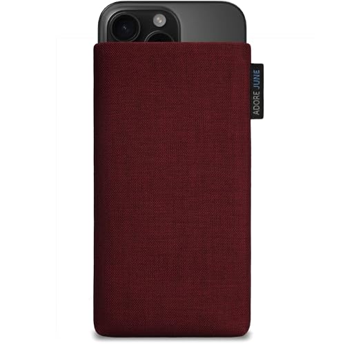 Adore June Classic Bordeaux-Rot Tasche kompatibel mit iPhone 16 Pro Max 2024 Handytasche aus widerstandsfähigem Cordura Stoff mit Display Reinigungs-Effekt, Made in Europe Adore June Classic Bordeaux-Rot Tasche kompatibel mit iPhone 16 Pro Max 2024 Handytasche aus widerstandsfähigem Cordura Stoff mit Display Reinigungs-Effekt, Made in Europe von Adore June