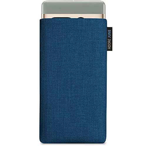 Adore June Classic Ozean-Blau Tasche kompatibel mit Pixel 8 Pro und Pixel 7 Pro Handytasche aus widerstandsfähigem Cordura Stoff mit Display Reinigungs-Effekt, Made in Europe Adore June Classic Ozean-Blau Tasche kompatibel mit Pixel 8 Pro und Pixel 7 Pro Handytasche aus widerstandsfähigem Cordura Stoff mit Display Reinigungs-Effekt, Made in Europe von Adore June
