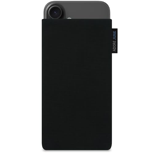 Adore June Classic Schwarz Tasche kompatibel mit iPhone 16 Plus 2024 Handytasche aus widerstandsfähigem Cordura Stoff mit Display Reinigungs-Effekt, Made in Europe Adore June Classic Schwarz Tasche kompatibel mit iPhone 16 Plus 2024 Handytasche aus widerstandsfähigem Cordura Stoff mit Display Reinigungs-Effekt, Made in Europe von Adore June