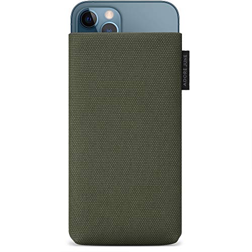 Adore June Handytasche Classic Recycled Oliv Grün kompatibel mit iPhone 13 Pro Max/iPhone 12 Pro Max, Moderne Nachhaltige R-PES Stoffe, Made in Europe Adore June Handytasche Classic Recycled Oliv Grün kompatibel mit iPhone 13 Pro Max/iPhone 12 Pro Max, Moderne Nachhaltige R-PES Stoffe, Made in Europe von Adore June