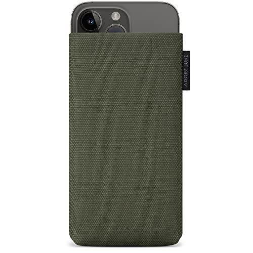 Adore June Handytasche Classic Recycled Oliv Grün kompatibel mit iPhone 14-15 Plus/iPhone 14-15 Pro Max, Moderne Nachhaltige R-PES Stoffe, Made in Europe Adore June Handytasche Classic Recycled Oliv Grün kompatibel mit iPhone 14-15 Plus/iPhone 14-15 Pro Max, Moderne Nachhaltige R-PES Stoffe, Made in Europe von Adore June