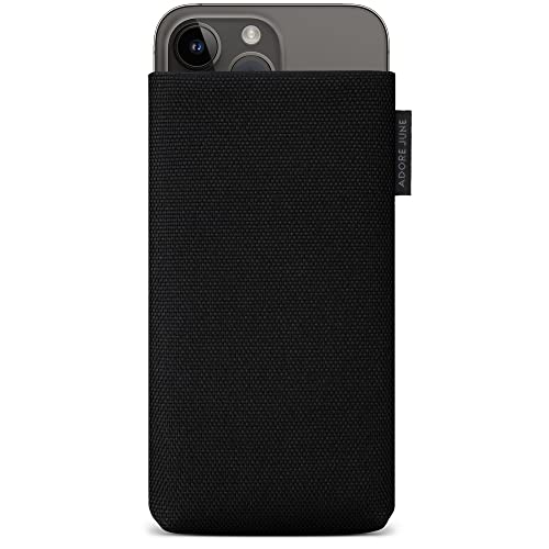 Adore June Handytasche Classic Recycled Schwarz kompatibel mit iPhone 14-15 Plus/iPhone 14-15 Pro Max, Moderne Nachhaltige R-PES Stoffe, Made in Europe Adore June Handytasche Classic Recycled Schwarz kompatibel mit iPhone 14-15 Plus/iPhone 14-15 Pro Max, Moderne Nachhaltige R-PES Stoffe, Made in Europe von Adore June