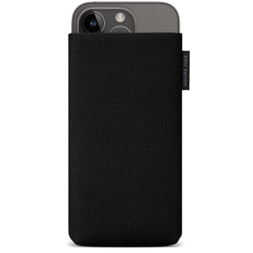 Adore June Handytasche Classic Recycled Schwarz kompatibel mit iPhone 15 14 / iPhone 15 14 Pro, Moderne Nachhaltige R-PES Stoffe, Made in Europe Adore June Handytasche Classic Recycled Schwarz kompatibel mit iPhone 15 14 / iPhone 15 14 Pro, Moderne Nachhaltige R-PES Stoffe, Made in Europe von Adore June