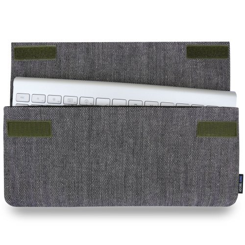 Adore June Keeb Business Schützhülle kompatibel mit Apple Wireless Keyboard, Praktische Stoff-Tasche zum Mitführen der Tastatur, Grau/Schwarz von Adore June