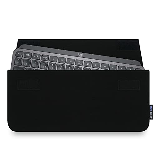 Adore June Keeb Schützhülle kompatibel mit Logitech MX Keys Mini und Logitech MX Keys Mini Mac, Praktische Stoff-Tasche zum Mitführen der Tastatur, Schwarz von Adore June