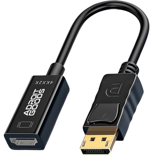 AdroitGoods 4K Displayport zu Hdmi Adapter - Kabel - Schwarz, AG1064 von AdroitGoods