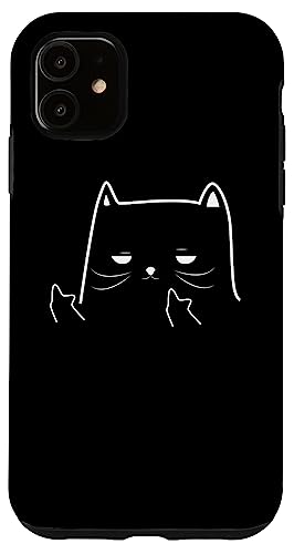 Lustiger erwachsener Humor Katze Mittelfinger Hülle für iPhone 11 Lustiger erwachsener Humor Katze Mittelfinger Hülle für iPhone 11 von Adult Humour Tees Tc.