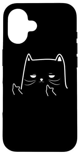 Lustiger erwachsener Humor Katze Mittelfinger Hülle für iPhone 16 Lustiger erwachsener Humor Katze Mittelfinger Hülle für iPhone 16 von Adult Humour Tees Tc.