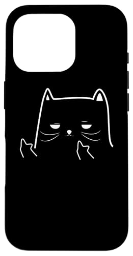 Lustiger erwachsener Humor Katze Mittelfinger Hülle für iPhone 16 Pro Lustiger erwachsener Humor Katze Mittelfinger Hülle für iPhone 16 Pro von Adult Humour Tees Tc.