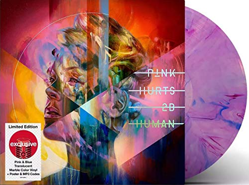 Hurts 2B Human - Exclusive Limited Edition Pink And Blue Translucent Marble Color 2xLP Vinyl [Condition-VG+NM] von Aduoke