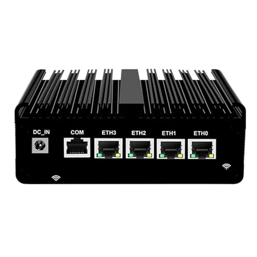 AdvanElink Micro Firewall Appliance Quad-Core InteI N150 (Upgegradeter N100), 16GB DDR5 256GB SSD, lüfterlose Mini PC Router, 4 x 2.5GbE i226-V LAN, 5G/4G/3G SIM-Kartensteckplatz von AdvanElink