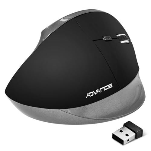 ADVANCE Maus kabellos Office Ergonomischer Vertikal mehr Black Schwarz ADVANCE Maus kabellos Office Ergonomischer Vertikal mehr Black Schwarz von Advance