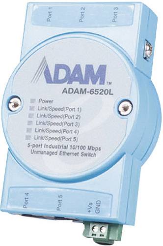 Advantech ADAM-6520L Switch LAN Anzahl Ausgänge: 5 x 12 V/DC, 24 V/DC, 48 V/DC von Advantech