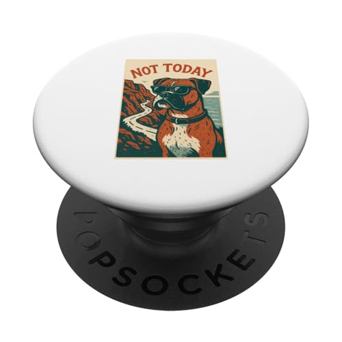 Cooles Abenteuermuster „Boxer Dog Not Today“ PopSockets Klebender PopGrip Cooles Abenteuermuster „Boxer Dog Not Today“ PopSockets Klebender PopGrip von Adventure and Dog Prints