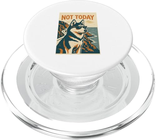 Siberian Husky Not Today Cooler Husky mit Abenteuerdruck PopSockets PopGrip für MagSafe von Adventure and Dog Prints