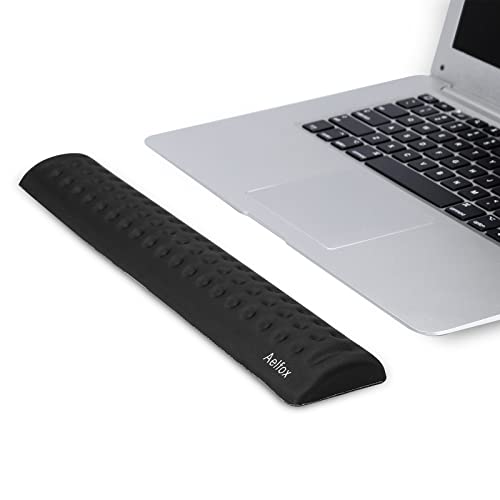 Aelfox Tastatur-Handgelenkauflage, ergonomische Laptop-Handgelenkauflage für kompakte schlanke Gaming-Tastatur mit 87 Tasten, Computer/Mac (36 x 5,9 x 1,8 cm, schwarz) von Aelfox
