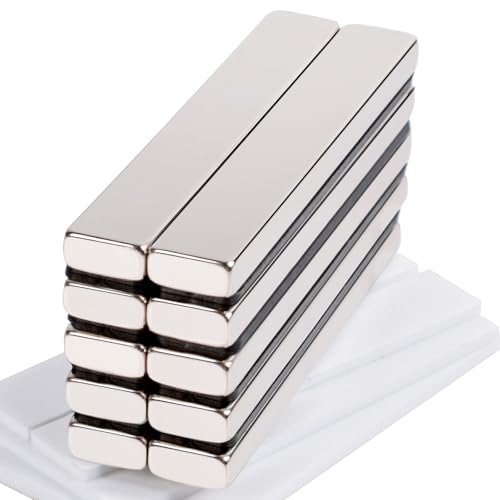 Aenienoe Neodym Magnete Extra Stark 60x10x5mm Klebemagnete Selbstklebend Rechteckige Magnet Groß Magneten für Magnettafel Küchenschrank Haushalt BüRo Craft 10 Stück von Aenienoe