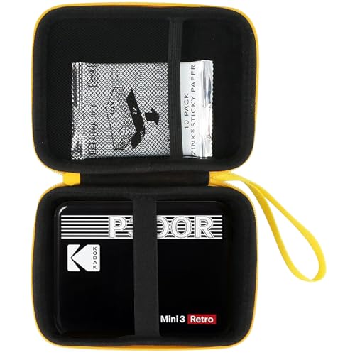 Aenllosi Hart Tasche Hülle für Kodak Mini 3 Retro P300R/Mini Shot Combo 3/Mini Shot 3 Retro C300R Tragbarer Drucker(Schwarz) von Aenllosi