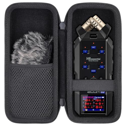 Aenllosi Hart Tasche Kompatibel mit Zoom H6essential 32-Bit Handy Recorder, Hülle Gehäuse für Zoom Recorder, Schwarz (Nur Tasche) von Aenllosi