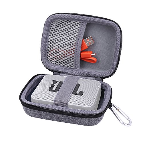 Aenllosi Harte Tasche Hülle für JBL GO 2 Bluetooth Lautsprecher, nur Tasche (grau) von Aenllosi