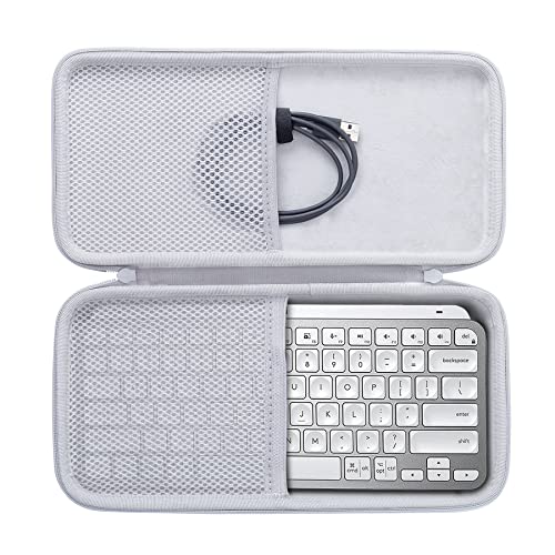 Aenllosi Harte Tasche Hülle für Logitech MX Keys Mini Kabellos Tastatur, Nur Tasche (Grau) von Aenllosi