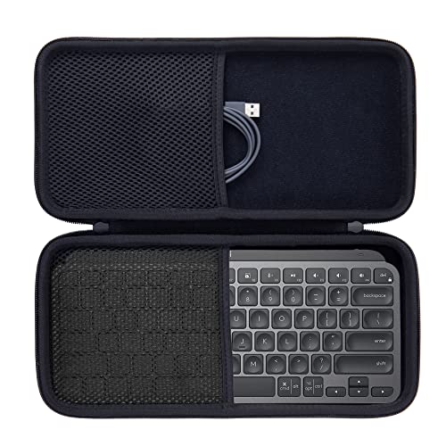 Aenllosi Harte Tasche Hülle für Logitech MX Keys Mini Kabellos Tastatur, Nur Tasche (Schwarz) von Aenllosi