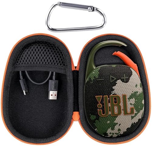 Aenllosi Harte Tasche Kompatibel mit JBL Clip 5 Bluetooth Lautsprecher Box,JBL Tragbare Wasserfest Staubfest Lautsprecher Hülle.(Nur Tasche) (Tarnung) von Aenllosi