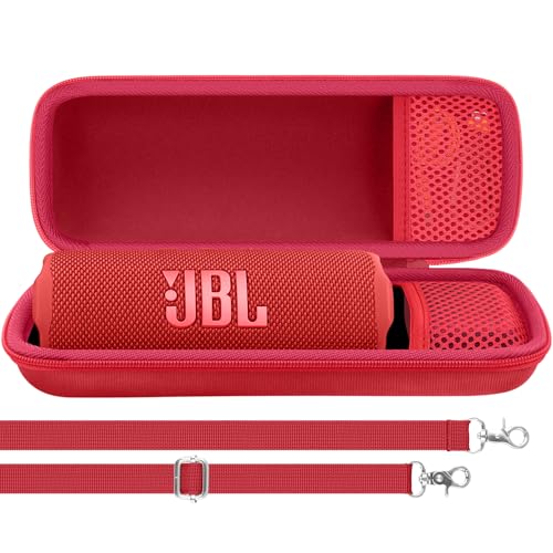 Aenllosi Hartschalen-Reiseschutzhülle für tragbaren Bluetooth-Lautsprecher JBL Flip 7/Flip 6/Flip 5, nur Hülle (Rot) von Aenllosi