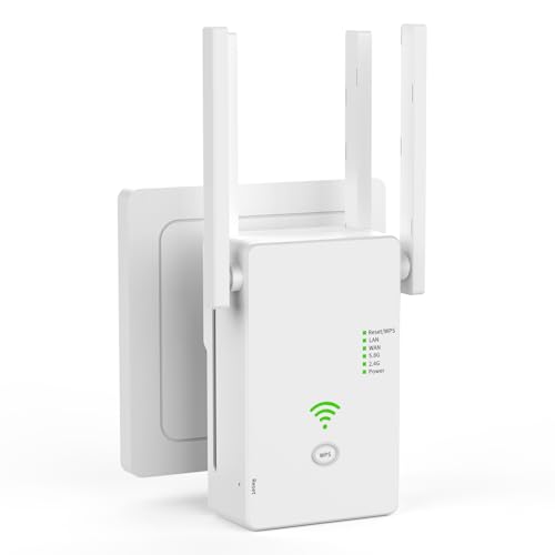 Aenxwa WLAN Repeater WLAN Verstärker 1200Mbit/s Dualband 2,4GHz+5GHz WiFi Booster mit Repeater/Router/Access Point Modus,4 Antenne,Einfache Einrichtung,WiFi Range Extender Mit LAN/WAN Port 2a Aenxwa WLAN Repeater WLAN Verstärker 1200Mbit/s Dualband 2,4GHz+5GHz WiFi Booster mit Repeater/Router/Access Point Modus,4 Antenne,Einfache Einrichtung,WiFi Range Extender Mit LAN/WAN Port 2a von Aenxwa