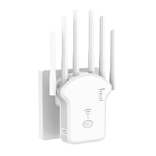 Aenxwa WLAN Repeater WLAN Verstärker 1200Mbit/s Dualband 2,4GHz+5GHz WiFi Booster mit Repeater/Router/Access Point Modus,4 Antenne,Einfache Einrichtung,WiFi Range Extender Mit LAN/WAN PortA2 Aenxwa WLAN Repeater WLAN Verstärker 1200Mbit/s Dualband 2,4GHz+5GHz WiFi Booster mit Repeater/Router/Access Point Modus,4 Antenne,Einfache Einrichtung,WiFi Range Extender Mit LAN/WAN PortA2 von Aenxwa