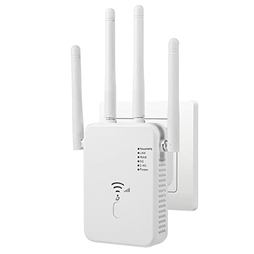 WLAN Verstärker, 1200Mbit/s WLAN Repeater, 5G & 2.4G Dualband Ultraxtender WiFi Verstärker mit LAN anschluss, WPS, Kompatibel mit 99% Standard-WiFi Routern, Deckt bis zu 9200Sq.ft und 35 GeräteA2 WLAN Verstärker, 1200Mbit/s WLAN Repeater, 5G & 2.4G Dualband Ultraxtender WiFi Verstärker mit LAN anschluss, WPS, Kompatibel mit 99% Standard-WiFi Routern, Deckt bis zu 9200Sq.ft und 35 GeräteA2 von Aenxwa