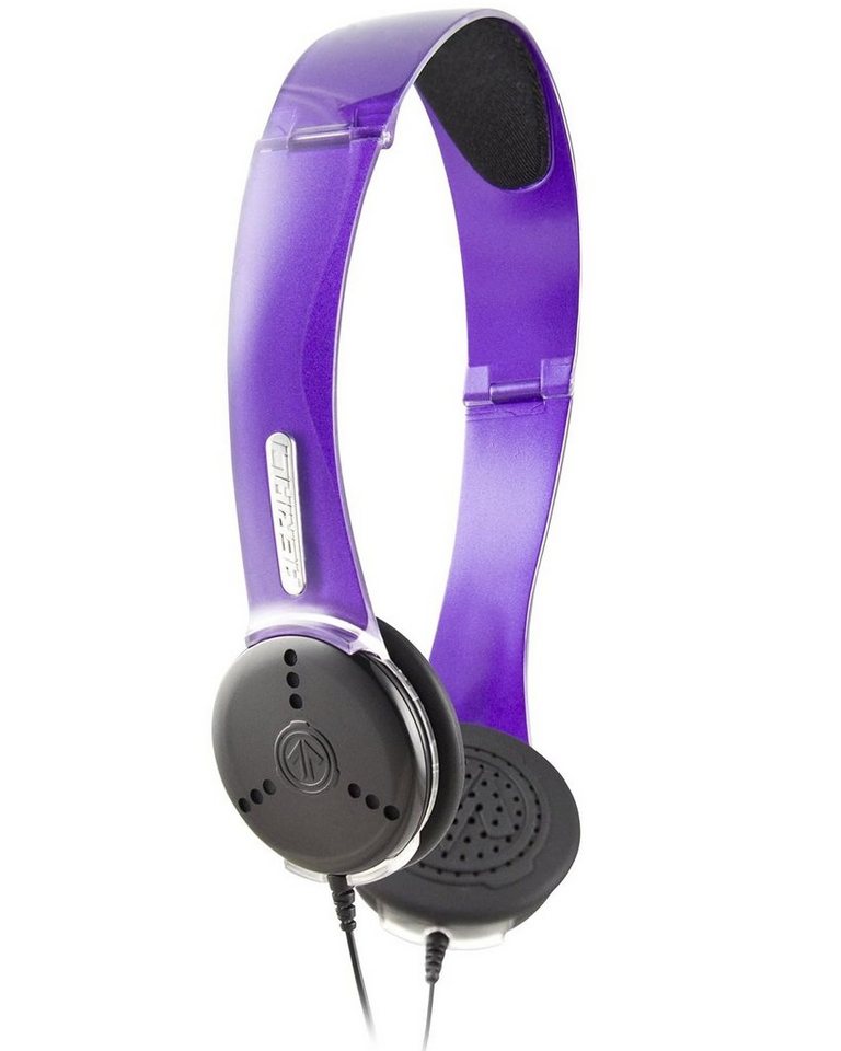 Aerial7 Ohm Sound-Disc On-Ear Headset Mikrofon Lila Headset (Mikrofon, Stereo, Faltbarer Kopfhörer Mikrofon am Kabel Kompakt + Leicht) von Aerial7