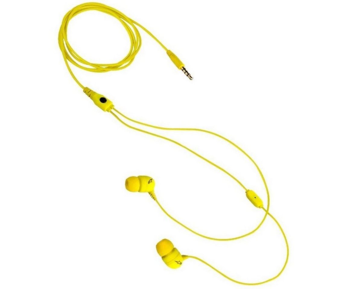 Aerial7 Sumo In-Ear Headset Mikrofon 3,5mm Gelb Headset (Mikrofon, 3,5mm, Kopfhörer mit Mikrofon Ohrpolster in drei Größen) von Aerial7