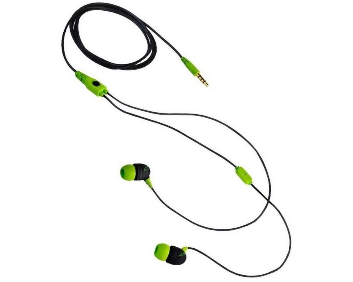 Aerial7 Sumo In-Ear Headset Mikrofon 3,5mm Grün Headset (Mikrofon, 3,5mm, Kopfhörer mit Mikrofon Ohrpolster in drei Größen) von Aerial7