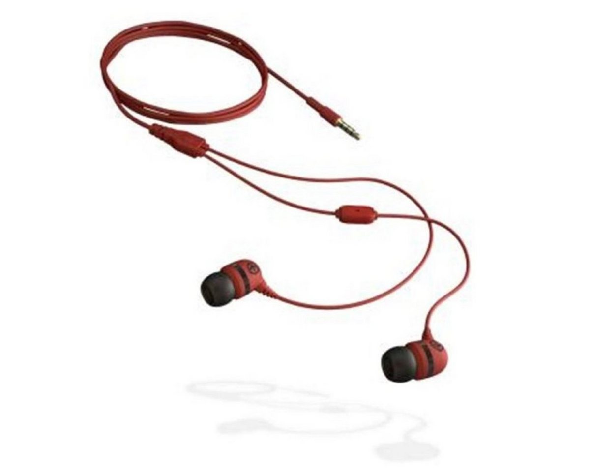 Aerial7 Sumo In-Ear Headset Mikrofon 3,5mm Rot Headset (Mikrofon, 3,5mm, Kopfhörer mit Mikrofon Ohrpolster in drei Größen) von Aerial7