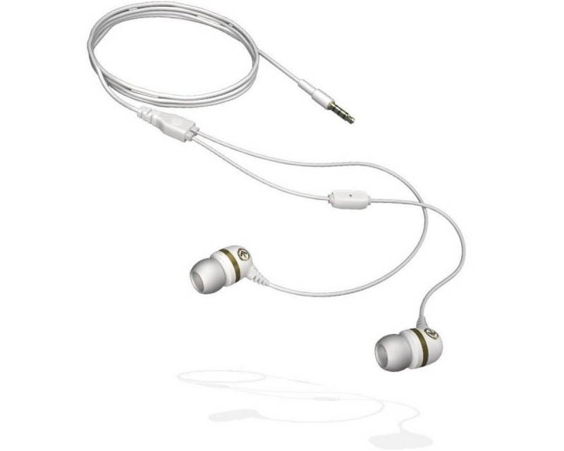 Aerial7 Sumo In-Ear Headset Mikrofon 3,5mm Weiß Headset (Mikrofon, 3,5mm, Kopfhörer mit Mikrofon Ohrpolster in drei Größen) von Aerial7