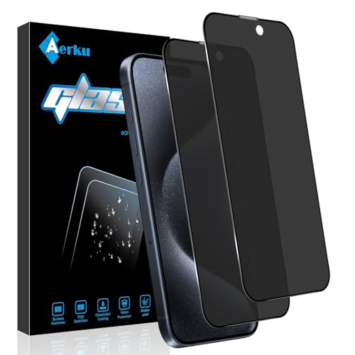 Aerku 2 Stück Full Screen Matte Sichtschutz Schutzfolie für iPhone 15 Pro 6.1 für Panzerglas Matt, Anti-Reflecting Anti-Spy Folie, Anti Fingerabdrücke Privacy Anti-Spähen Matt Schutzglas Aerku 2 Stück Full Screen Matte Sichtschutz Schutzfolie für iPhone 15 Pro 6.1 für Panzerglas Matt, Anti-Reflecting Anti-Spy Folie, Anti Fingerabdrücke Privacy Anti-Spähen Matt Schutzglas von Aerku