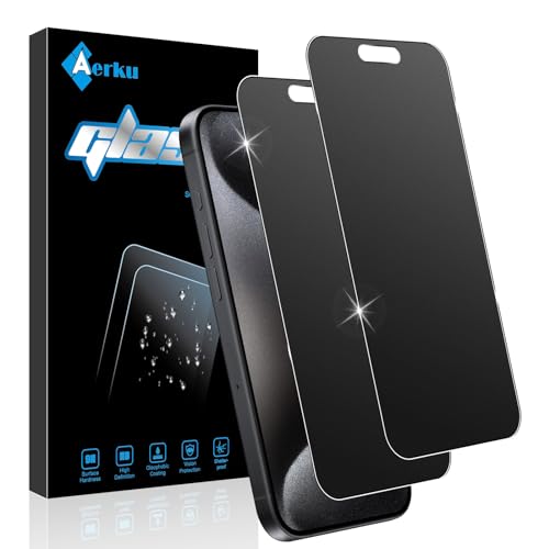 Aerku 2 Stück Matte Sichtschutz Schutzfolie Kompatibel mit iPhone 15 Pro für Panzerglas Matt, Anti Fingerabdrücke Matte Anti-Spy Folie, 9H Blendschutz Privacy Anti-Spähen Schutzglas -6.1 Zoll Aerku 2 Stück Matte Sichtschutz Schutzfolie Kompatibel mit iPhone 15 Pro für Panzerglas Matt, Anti Fingerabdrücke Matte Anti-Spy Folie, 9H Blendschutz Privacy Anti-Spähen Schutzglas -6.1 Zoll von Aerku