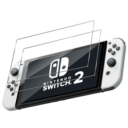Aerku 2 Stück Schutzfolie für Nintendo Switch 2 2025 für Panzerglas, 0.33mm Ultra-Klar Zubehör Schutzglas Folie, 9H Härte Gehärtete Glas Displayschutzfolie, Anti-Kratzen Screen Protector für Switch2 Aerku 2 Stück Schutzfolie für Nintendo Switch 2 2025 für Panzerglas, 0.33mm Ultra-Klar Zubehör Schutzglas Folie, 9H Härte Gehärtete Glas Displayschutzfolie, Anti-Kratzen Screen Protector für Switch2 von Aerku