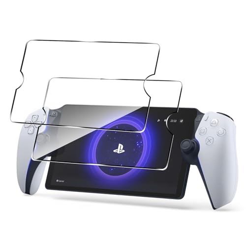 Aerku 2 Stück Schutzfolie für Sony PS5 PlayStation Portal für Panzerglas, 0.33mm Ultra-Klar Folie, 9H Härte Displayschutzfolie, Anti-Kratzen Schutzglas, Anti-Bläschen Panzerfolie von Aerku