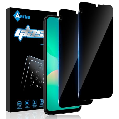 Aerku 2 Stück Sichtschutz Full Screen Schutzfolie für Samsung Galaxy A26 5G für Panzerglas, Anti Fingerabdrücke Schwarzer Rand Anti-Spy Panzer Schutz Glas Folie, 9H Schutzglas Aerku 2 Stück Sichtschutz Full Screen Schutzfolie für Samsung Galaxy A26 5G für Panzerglas, Anti Fingerabdrücke Schwarzer Rand Anti-Spy Panzer Schutz Glas Folie, 9H Schutzglas von Aerku