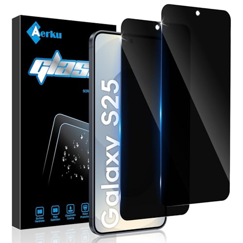 Aerku 2 Stück Sichtschutz Full Screen Schutzfolie für Samsung Galaxy S25 5G für Panzerglas, Anti Fingerabdrücke Schwarzer Rand Anti-Spy Panzer Schutz Glas Folie, 9H Schutzglas Aerku 2 Stück Sichtschutz Full Screen Schutzfolie für Samsung Galaxy S25 5G für Panzerglas, Anti Fingerabdrücke Schwarzer Rand Anti-Spy Panzer Schutz Glas Folie, 9H Schutzglas von Aerku