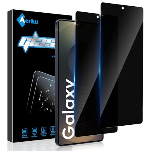 Aerku 2 Stück Sichtschutz Full Screen Schutzfolie für Samsung Galaxy S25 Ultra 5G für Panzerglas, Anti Fingerabdrücke Schwarzer Rand Anti-Spy Panzer Schutz Glas Folie, 9H Schutzglas Aerku 2 Stück Sichtschutz Full Screen Schutzfolie für Samsung Galaxy S25 Ultra 5G für Panzerglas, Anti Fingerabdrücke Schwarzer Rand Anti-Spy Panzer Schutz Glas Folie, 9H Schutzglas von Aerku