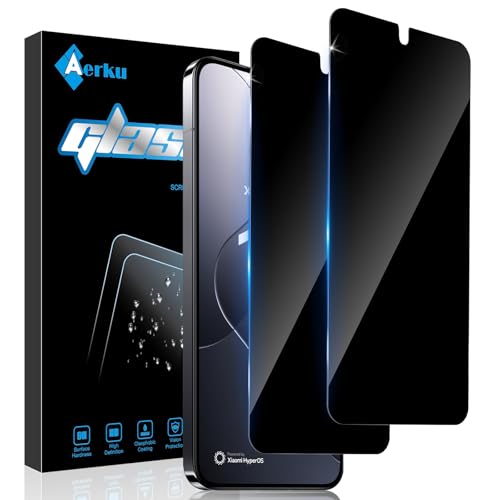 Aerku 2 Stück Sichtschutz Full Screen Schutzfolie für Xiaomi Mi 14 für Panzerglas, Anti Fingerabdrücke Schwarzer Rand Anti-Spy Panzer Schutz Glas Folie, 9H Härte Privacy Schutzglas Aerku 2 Stück Sichtschutz Full Screen Schutzfolie für Xiaomi Mi 14 für Panzerglas, Anti Fingerabdrücke Schwarzer Rand Anti-Spy Panzer Schutz Glas Folie, 9H Härte Privacy Schutzglas von Aerku