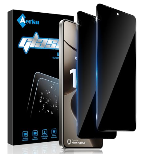 Aerku 2 Stück Sichtschutz Full Screen Schutzfolie für Xiaomi Mi Poco X7 Pro/14T/14T Pro 5G für Panzerglas, Anti Fingerabdrücke Schwarzer Rand Anti-Spy Panzer Schutz Glas Folie, 9H Schutzglas Aerku 2 Stück Sichtschutz Full Screen Schutzfolie für Xiaomi Mi Poco X7 Pro/14T/14T Pro 5G für Panzerglas, Anti Fingerabdrücke Schwarzer Rand Anti-Spy Panzer Schutz Glas Folie, 9H Schutzglas von Aerku