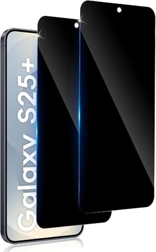 Aerku 2 Stück Sichtschutz Schutzfolie für Samsung Galaxy S25 Plus 5G für Panzerglas, Sichtschutzfolie Anti-Spy Folie Privacy Schutzglas [Extrem Kratzfest 9H, Anti-Fingerprint] von Aerku