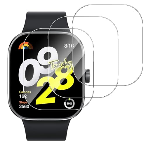 Aerku 3 Stück Schutzfolie für Xiaomi Redmi Watch 4 für Panzerglas, 9H Härte Displayschutzfolie, Anti-Kratzen Schutzglas, Anti-Bläschen Panzerfolie - Transparent von Aerku