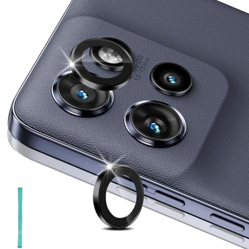 Aerku Kameraschutz für Motorola Moto Edge 50 Neo für Panzerglas, HD Klar Kratzfestes Kamera Schutz, 9H Aluminiumrand Kamera Schutzfolie Anti-Kratz Schutzglas, Schwarz-Ein Set (Zwei Linsen) von Aerku