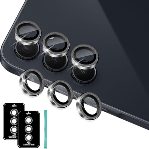 Aerku Kameraschutz für Samsung Galaxy A35 5G für Panzerglas, HD Klar Kratzfestes Kamera Schutz, 9H Aluminiumrand Kamera Schutzfolie Anti-Kratz Schutzglas für Alle Handyhülle, Schwarz Aerku Kameraschutz für Samsung Galaxy A35 5G für Panzerglas, HD Klar Kratzfestes Kamera Schutz, 9H Aluminiumrand Kamera Schutzfolie Anti-Kratz Schutzglas für Alle Handyhülle, Schwarz von Aerku
