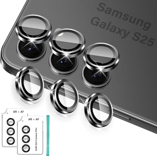 Aerku Kameraschutz für Samsung Galaxy S25 5G für Panzerglas, HD Klar Kratzfestes Kamera Schutz, 9H Aluminiumrand Kamera Schutzfolie Anti-Kratz Schutzglas für Alle Handyhülle, Schwarz Aerku Kameraschutz für Samsung Galaxy S25 5G für Panzerglas, HD Klar Kratzfestes Kamera Schutz, 9H Aluminiumrand Kamera Schutzfolie Anti-Kratz Schutzglas für Alle Handyhülle, Schwarz von Aerku